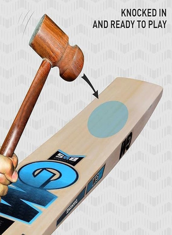 ACMS G.M Diamond Blue English Willow Full Size Short Handle Cricket Bat - Image 4