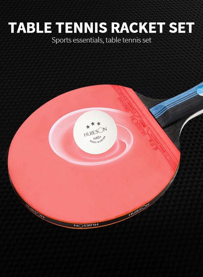 UETEEY Ping Pong Paddles Set, High-Performance Table Tennis Sets with 2 Premium Table Tennis Rackets, 3 Game Ping Pong Balls & Portable Compact Storage Bag - Image 2