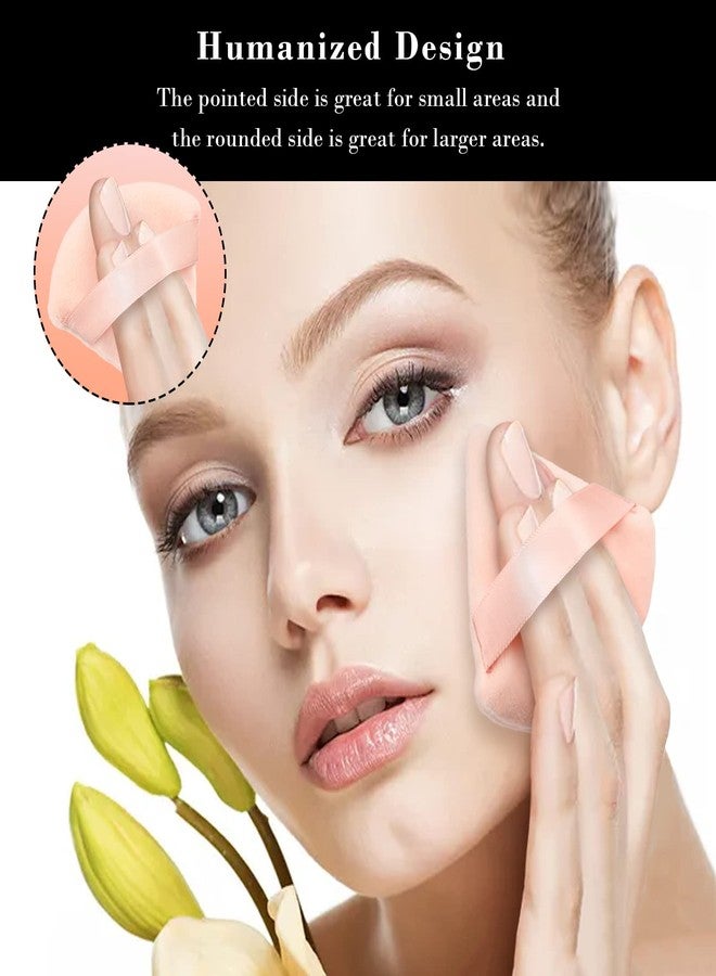 RAREIUS 8Pcs of Triangular Powder Puff Makeup Sponges, Made of Super-soft Velvet, Designed for Contouring, Eye, and Corner, Beauty Blender Foundation Mixing Container. - Image 5