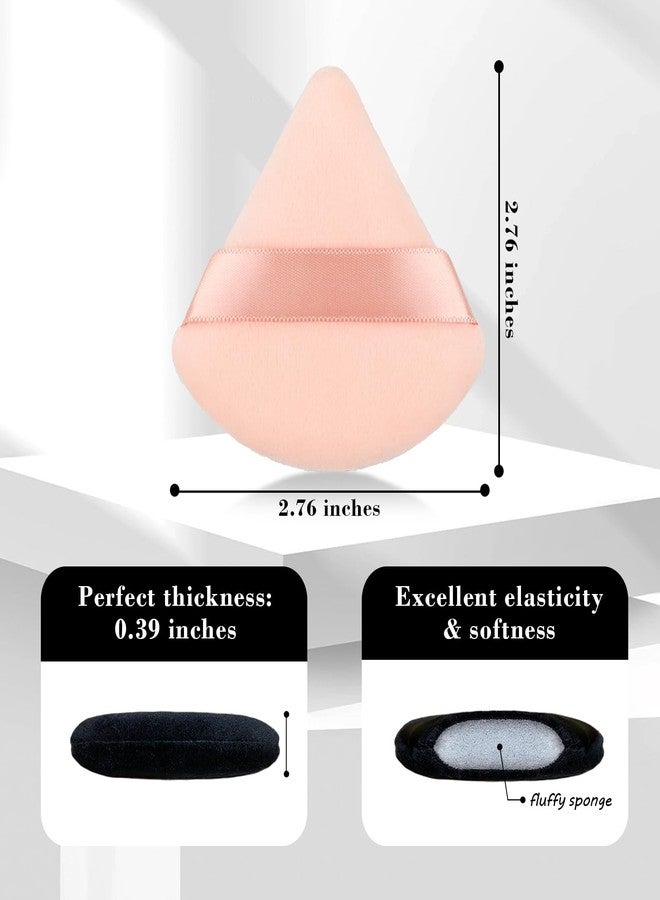 RAREIUS 8Pcs of Triangular Powder Puff Makeup Sponges, Made of Super-soft Velvet, Designed for Contouring, Eye, and Corner, Beauty Blender Foundation Mixing Container. - Image 2