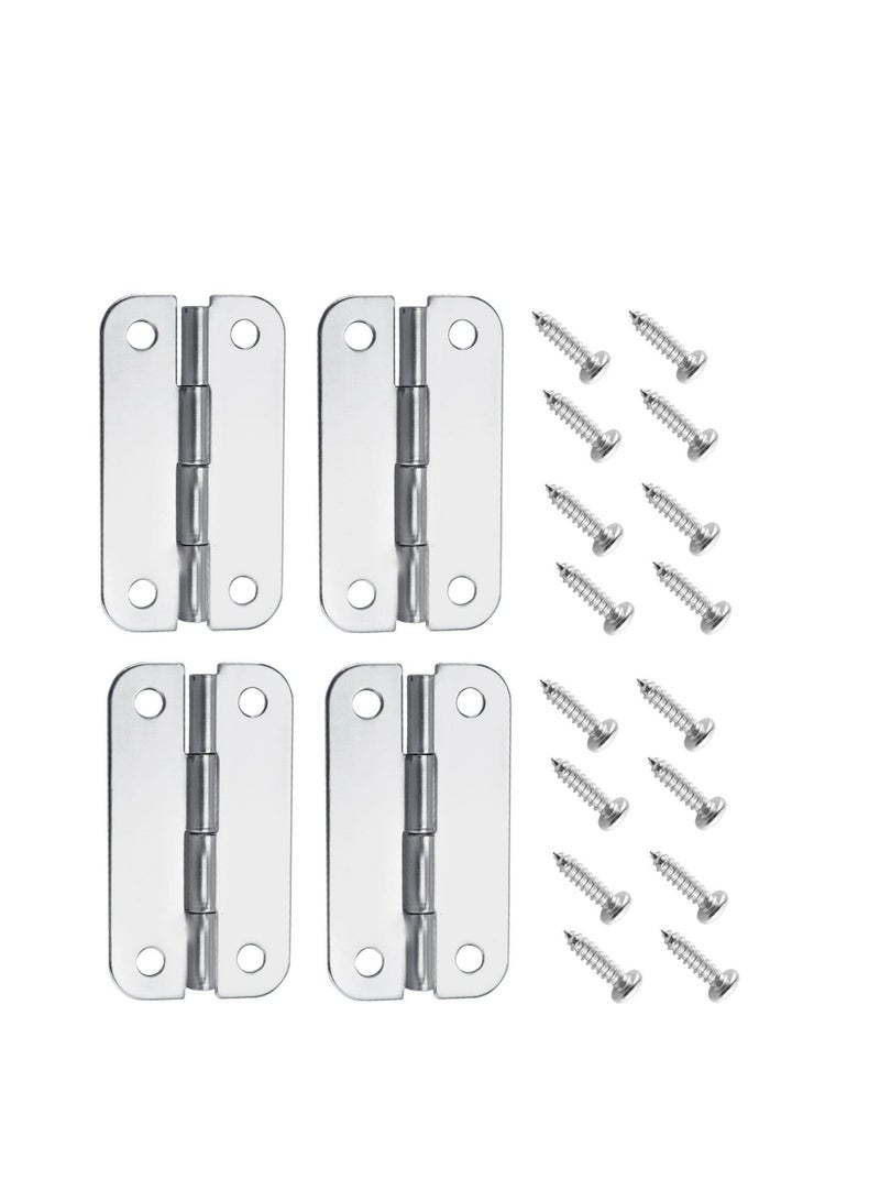 4 Heavy Duty Stainless Steel Hinges for Coolers - Durable Replacement Parts with Screws for Igloo Ice Chests - Image 1