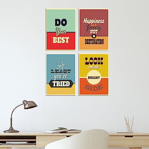 PAPER PLANE DESIGN Poster Frames Quotes Size- 8.25 x 11.75 inch, Set of 4, Motivational (H) - Image 3