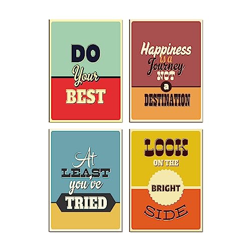 PAPER PLANE DESIGN Poster Frames Quotes Size- 8.25 x 11.75 inch, Set of 4, Motivational (H) - Image 4