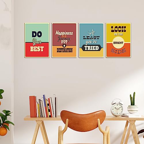 PAPER PLANE DESIGN Poster Frames Quotes Size- 8.25 x 11.75 inch, Set of 4, Motivational (H) - Image 2