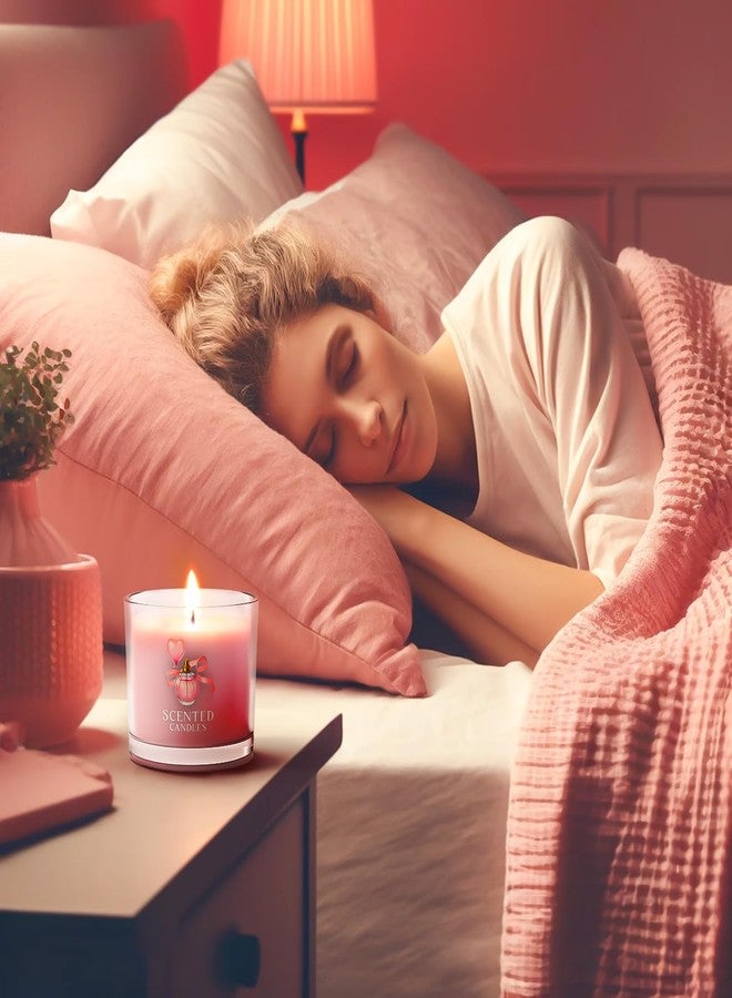 CHILLFLAME Pink Candles, Scented Candle Gift Set for Stress Relief, 3 Votive Candles for Women and Men, Birthday Candle Gifts for Women, Candles Gifts for Women (Pink, 7 oz) - Image 5