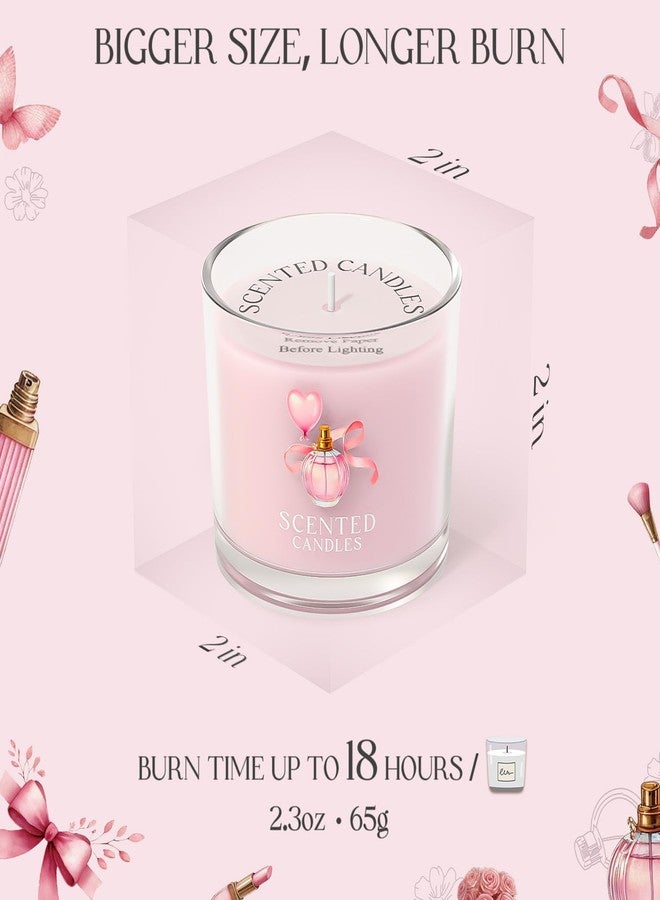 CHILLFLAME Pink Candles, Scented Candle Gift Set for Stress Relief, 3 Votive Candles for Women and Men, Birthday Candle Gifts for Women, Candles Gifts for Women (Pink, 7 oz) - Image 3