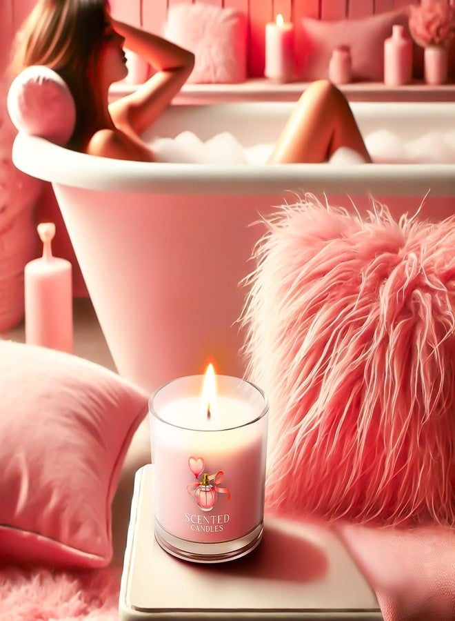 CHILLFLAME Pink Candles, Scented Candle Gift Set for Stress Relief, 3 Votive Candles for Women and Men, Birthday Candle Gifts for Women, Candles Gifts for Women (Pink, 7 oz) - Image 4