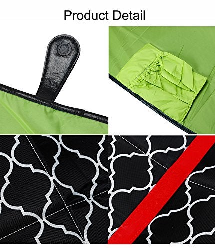 Babies Bloom Diaper Clutch Bag with Changing Matt, Waterproof Portable Baby Diaper Changing Station (Mommy Clutch Bag) (Black/Red) - Image 5