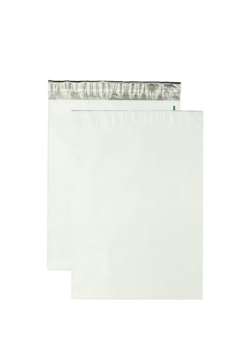 Quality Park 12 x 1512 Jumbo Poly Mailers RediStrip SelfSealing Closure WaterResistant Tamper Evident Recycled White 100 per Box QUA46199 - Image 1