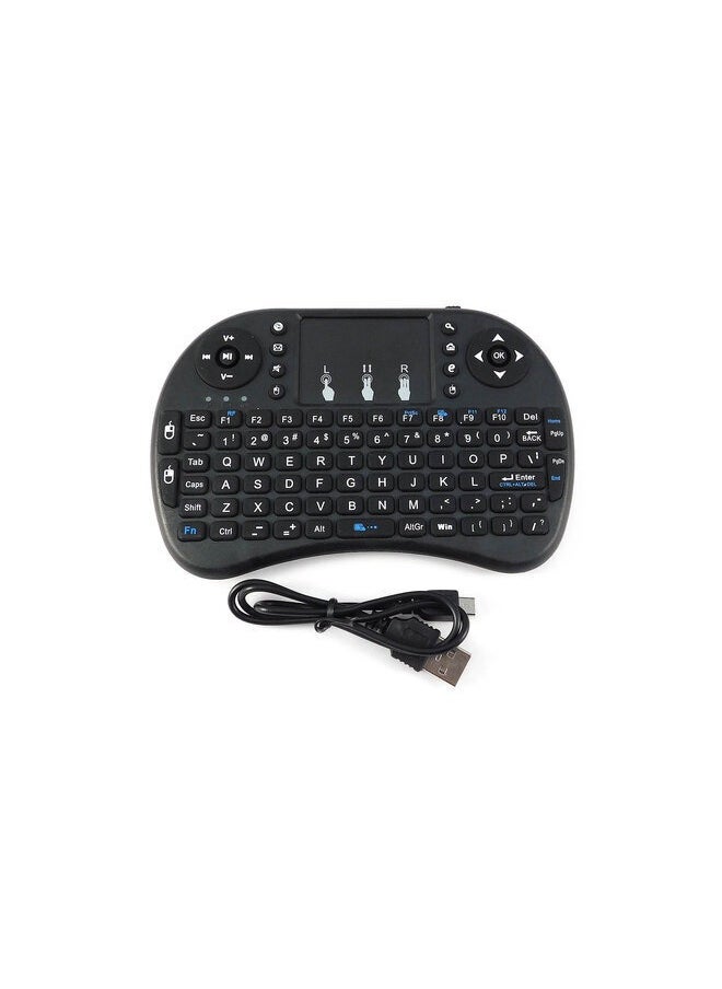 Generic - Mini 2.4G Wireless Bluetooth Keyboard with Touchpad, Color Backlit, for Android TV Box, Xbox, Smart TV, PC, PS3/PS4, 92 Keys, Rechargeable Battery - Image 1