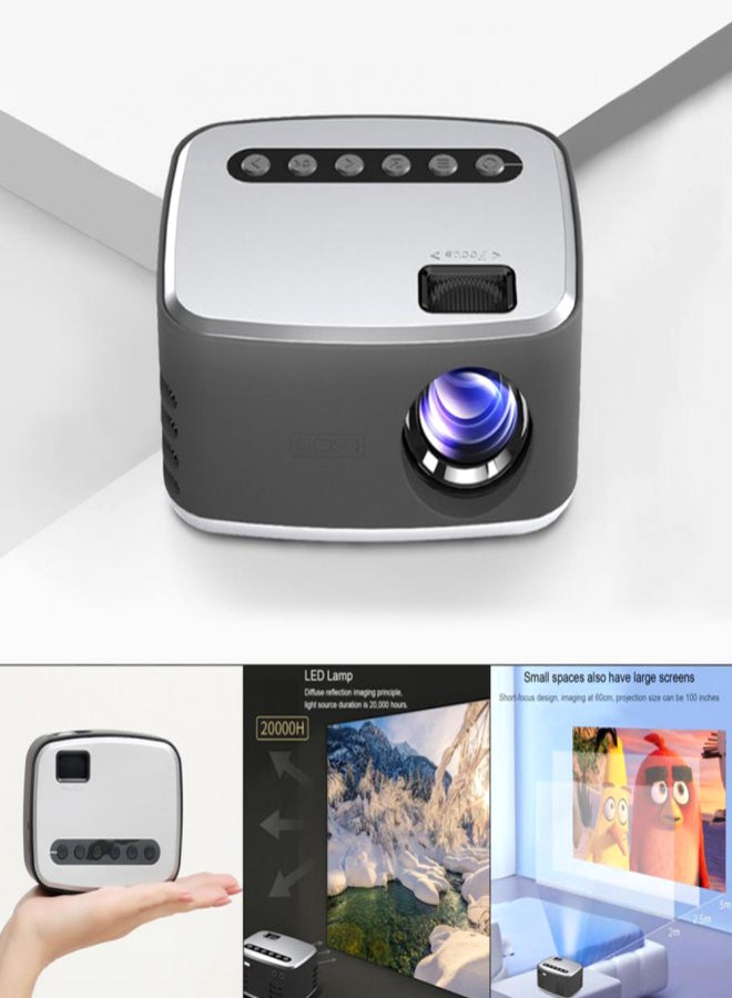 T20 Mini Portable Projector 1080P USB HD LED Home Media Video Player Cinema Projector 320x240 Pixels Supports Easy To Carry - Image 2