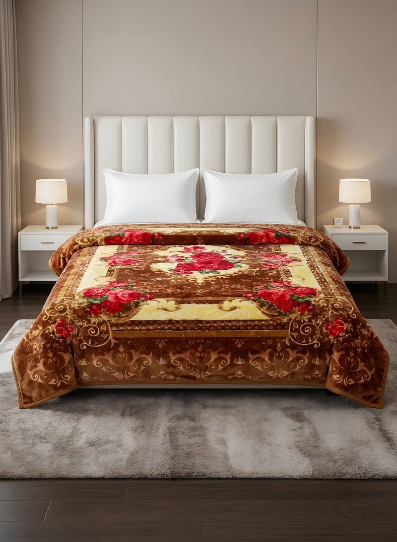 STARGOLD 160x220cm Weighted Comfort Blanket Heavy 1 Ply Winter Throw Blanket for Single Bed, Embossed Wool Feel Bedding, SG-BL904 - Image 1
