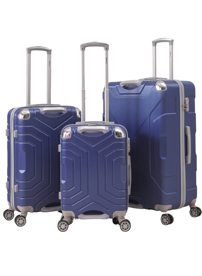 STARLIFE 3 Piece ABS Hard side Trolley Luggage Set Spinner Wheels with Number Lock 20/24/30 Inch - Image 1