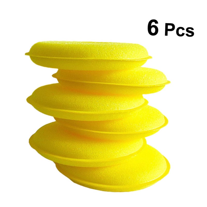6Pcs Dual Sided Car Waxing Sponge Pads 9 8x9 8x1 5cm For Detailing Cleaning And Polishing - Image 5