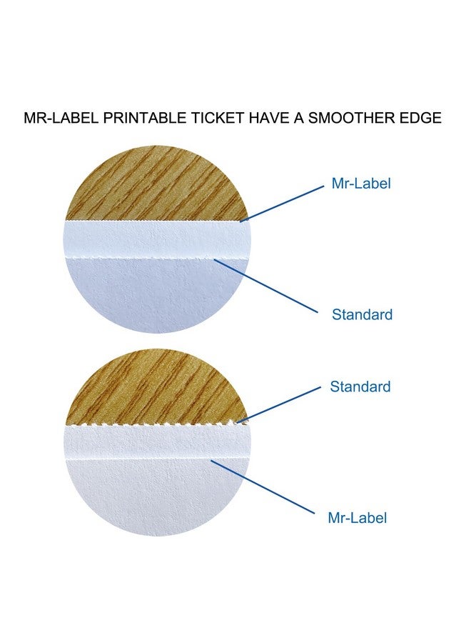 MR-LABEL 210Gsm Heavyweight Printable Raffle Tickets With Tearaway Stubs Microperforated Cardstock Laser/Inkjet For Raffle And Event Tickets (21/8 X 51/2 25 Sheets 200 Tickets) - Image 3