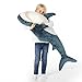 JULAN 31inch Giant Plush Shark Toy Pillow3D Giant Shark Stuffed AnimalSoft Shark Cushion Pillow Shark Stuffed Toy Throw Pillow for Childrens Pillow Boys and Girls Room Decoration Bedtime Gift 80cm - Image 4