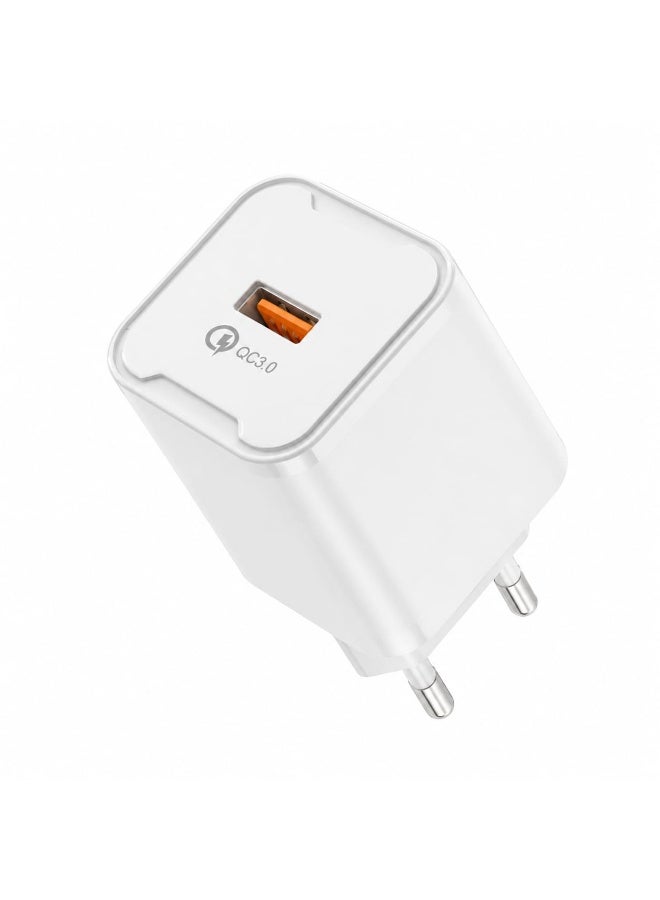 شاحن حائط USB سريع بقوة 30 واط وتقنية QC3.0 مع كابل Micro USB بطول متر واحد (طراز TP-55) - Image 2