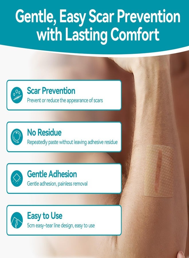 Dimora Silicone Medical Tape - Hypoallergenic First Aid Tapes with Easy Tear Design, Pain-Free Removal Surgical Tapes for Sensitive Skin, No Residue(1.6in x 59 in),1 Roll - Image 4