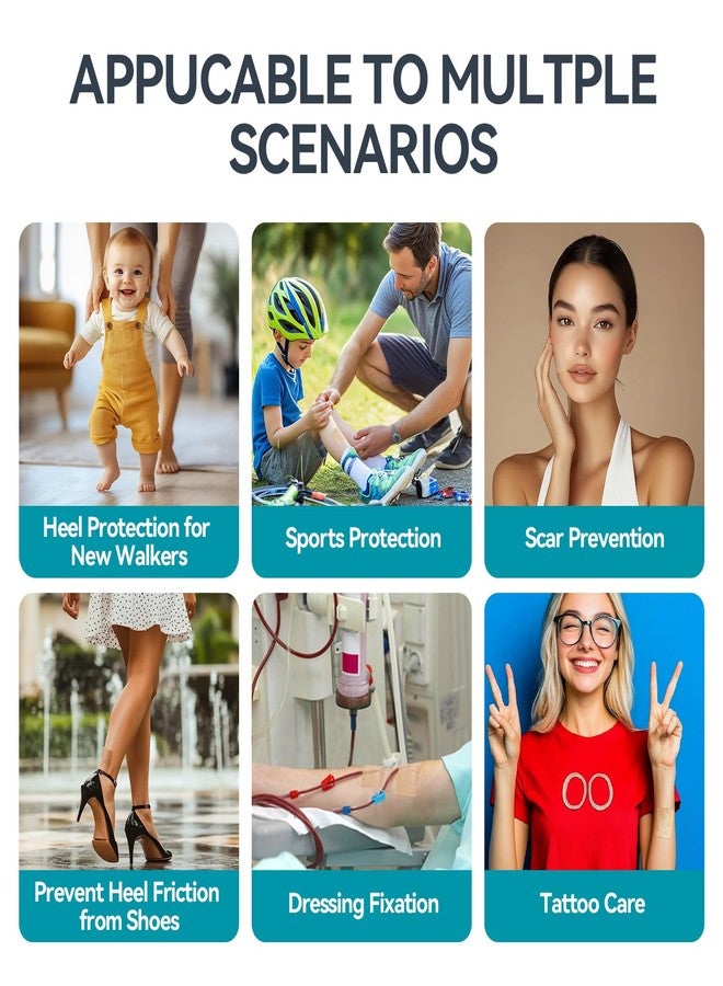 Dimora Silicone Medical Tape - Hypoallergenic First Aid Tapes with Easy Tear Design, Pain-Free Removal Surgical Tapes for Sensitive Skin, No Residue(1.6in x 59 in),1 Roll - Image 5