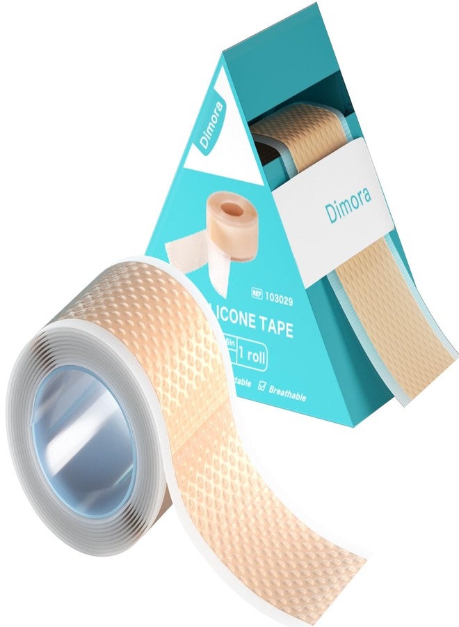 Dimora Silicone Medical Tape - Hypoallergenic First Aid Tapes with Easy Tear Design, Pain-Free Removal Surgical Tapes for Sensitive Skin, No Residue(1.6in x 59 in),1 Roll - Image 1