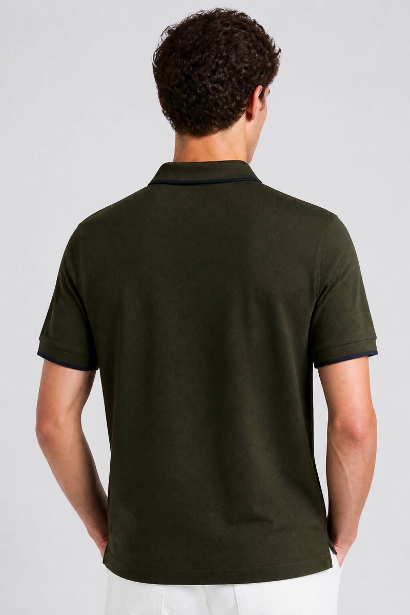 La Martina Men Regular Fit Embroidered Logo Short Sleeve Polo Shirt, Olive - Image 2