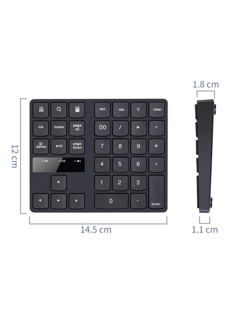 Numeric Keypad, Ultra-Silent External Numeric Pad,USB Rechargeable Number Pad Keyboard with 35 Keys for Macbook,Android, Windows - Image 2