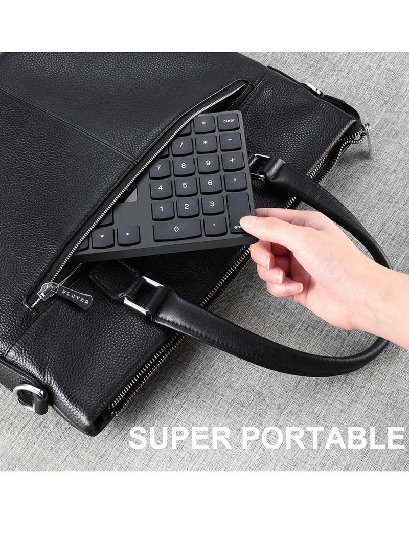 Numeric Keypad, Ultra-Silent External Numeric Pad,USB Rechargeable Number Pad Keyboard with 35 Keys for Macbook,Android, Windows - Image 3