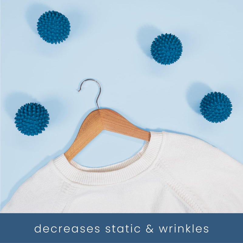 S&T INC. Reusable Plastic Dryer Balls, Fabric Softener for Laundry, Dark Blue, 2.5 in, 6 Pack - Image 5