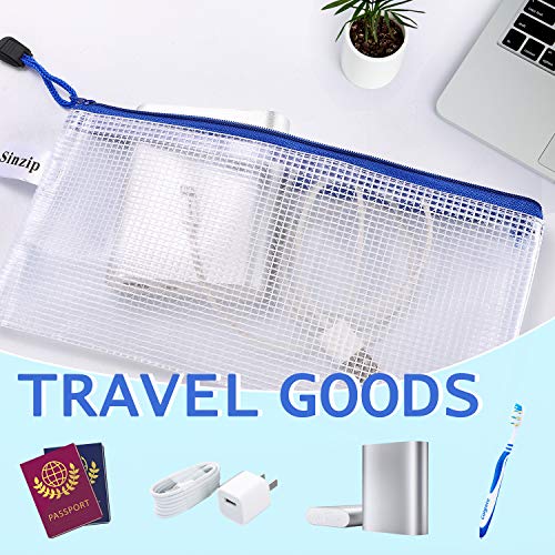 Sinzip 20 Pack Multicolored Zipper Mesh Pouch, Zipper Pencil Pouches Pen Bags, Multipurpose Travel Bags for Cosmetic School Office Supplies and Travel Accessories, 10 Colors (Assorted B) - Image 5