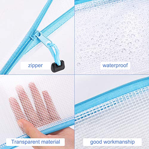 Sinzip 20 Pack Multicolored Zipper Mesh Pouch, Zipper Pencil Pouches Pen Bags, Multipurpose Travel Bags for Cosmetic School Office Supplies and Travel Accessories, 10 Colors (Assorted B) - Image 2