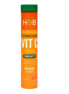 H&B Holland And Barrett High Strength Vit C 1000mg Orange 20 Eff. Tablets 