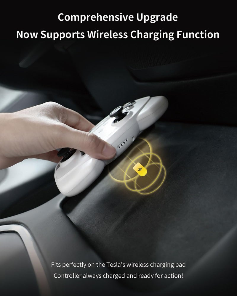 Jowua Multi-Device Wireless Controller Compatible for Tesla 2025 New Model Y Model 3/Y/S/X/cybertruck Compatible for Switch, one controller set, SPECIAL PROGRAMMED and DESIGN FOR TESLA WOOD [nintendo_switch,windows,ios,android] - Image 4