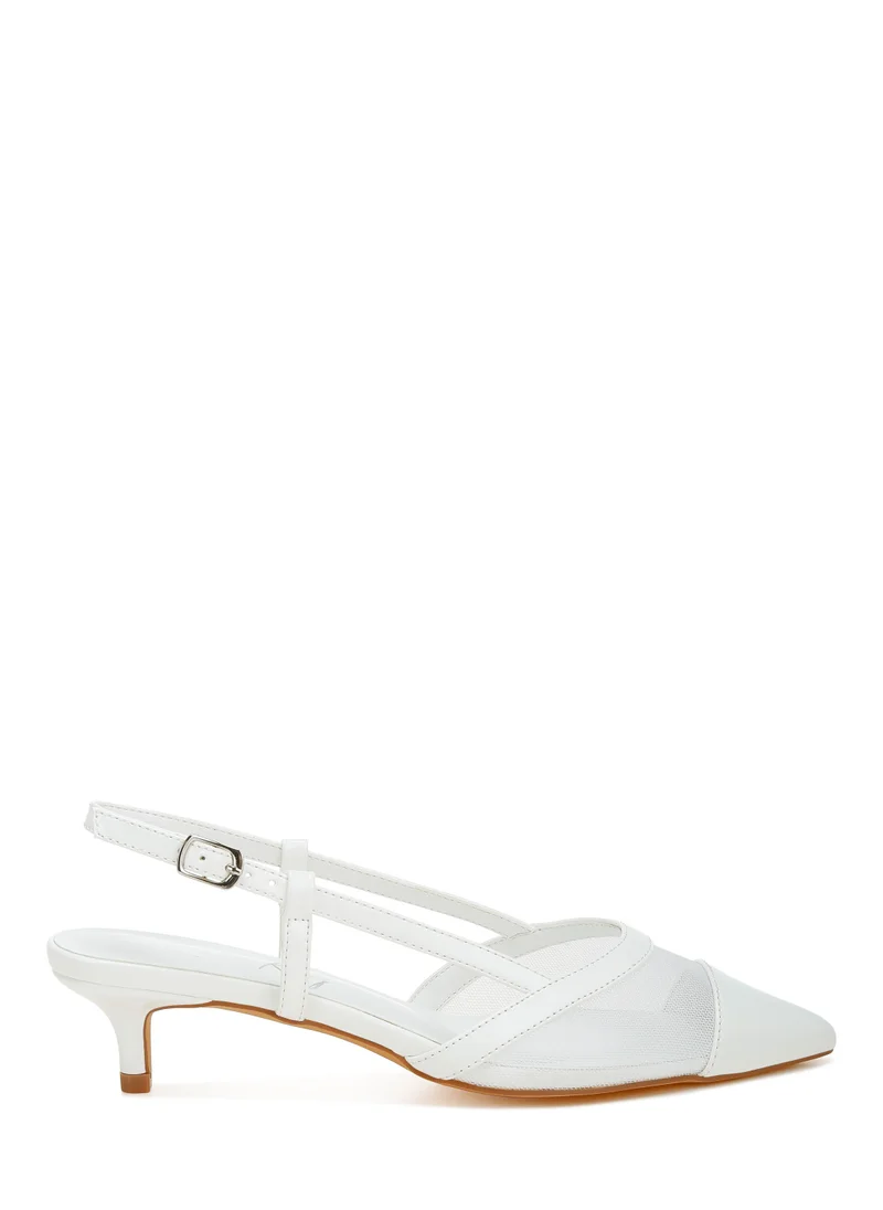 London Rag Mesh Slingback Sandals in White