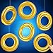 Hollowfly 12 Pack Gold Ring Balloons with Transparent Fishing Line Cartoon Characters Themed Party Decor Foil Balloon for Role Playing Cartoon Carnival Theme Birthday Party Decoration - Image 2