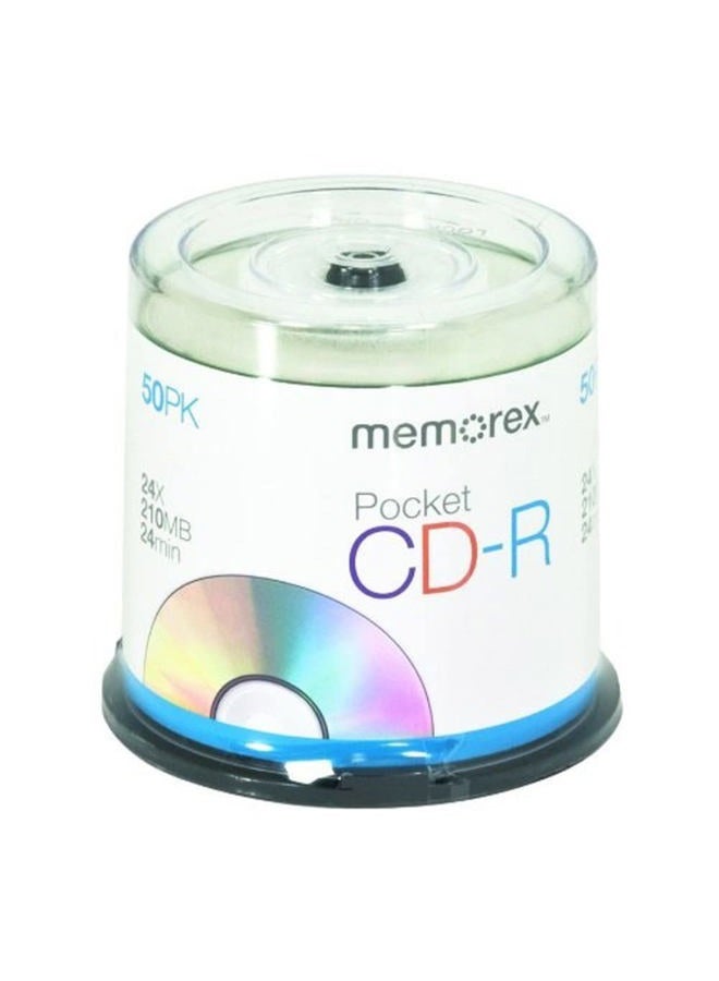 210 MB 24x 24 Minute Pocket CD-R Mini-Discs 50-Pack Spindle