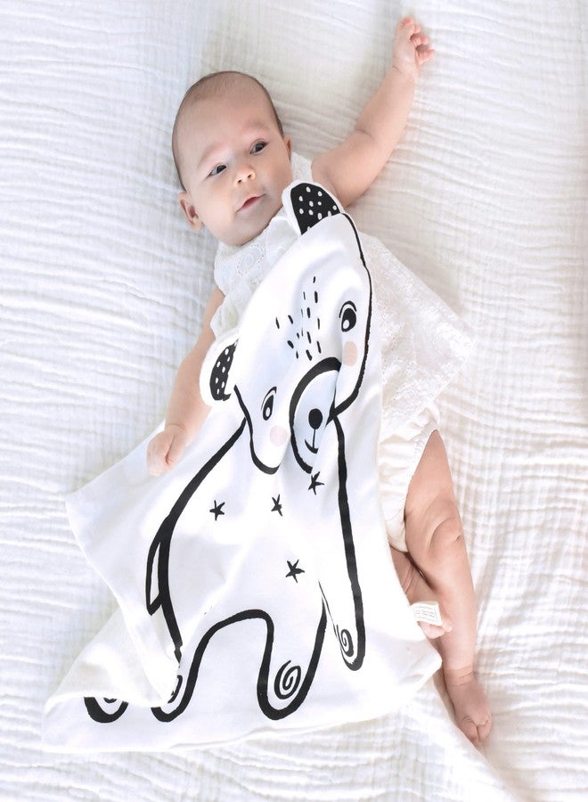 Wee Gallery Organic Snuggle Blanket (Bear) - for Babies, Cotton Jersey and Sherpa, Soft Soothing Plush Blankie, Lovey, Baby Gift for Newborn Boys and Girls - Image 3