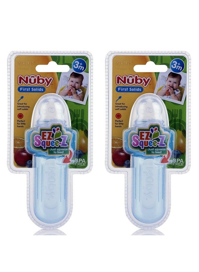 Nuby Nuby EZ Squee-Z Silicone Self Feeding Baby Food Dispenser (Varied, 2 Count (Pack of 1))  - Image 3