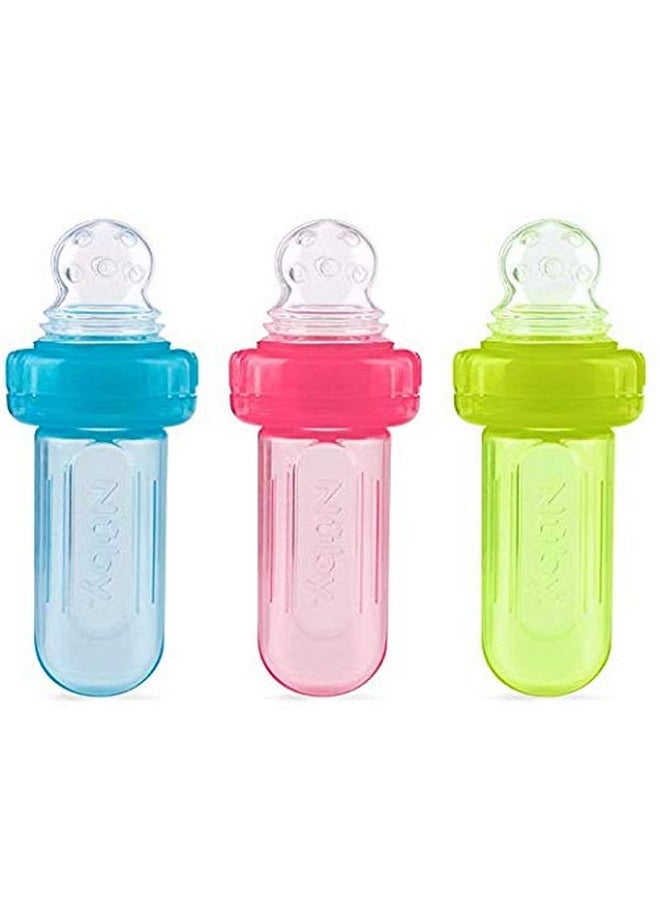 Nuby Nuby EZ Squee-Z Silicone Self Feeding Baby Food Dispenser (Varied, 2 Count (Pack of 1))  - Image 2