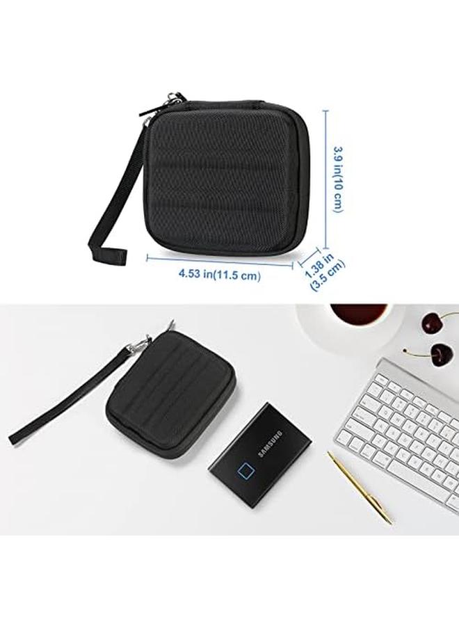 Procases Hard Carrying Case For Samsung T7 Shield Portable Solid State Drive Usb 3.2 1Tb 2Tb Small External Solid State Drive Holder Travel Portable Cord Cable Organizer Black - Image 4