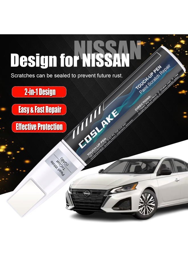 COSLAKE Car Touch Up Paint(Gun Metallic(KAD)) for Nissan, Car Paint Scratch Repair Kit, Quick & Easy Solution to Repair, 2 in 1 Scratch Remover Pen with 2PCS Disposable Micro Applicators - Image 2