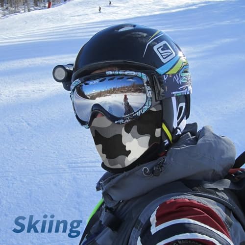 YESLIFE Grey Balaclava Ski Mask for Men and Women, Summer Face Mask for Motorcycle Helmets, Dirt Bike Accessories Neck Gaiter, Bandanas - Image 2