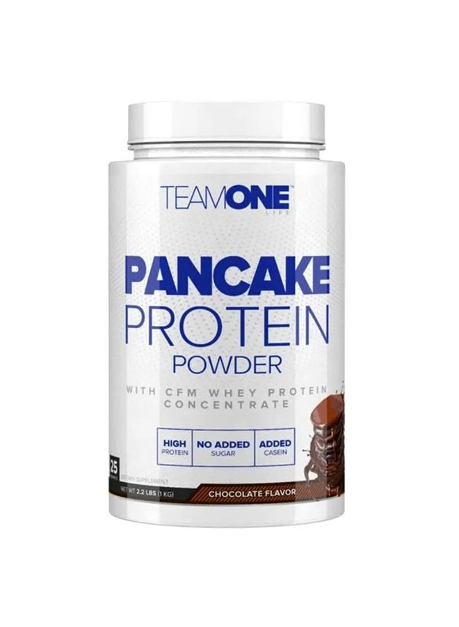 مزيج بان كيك لايف بروتين بنكهة الشوكولاتة والبندق 1 كجم - مزيج من مصل اللبن والكازين، بدون سكر مضاف، مزيج إفطار غني بالبروتين، بان كيك سهل التحضير