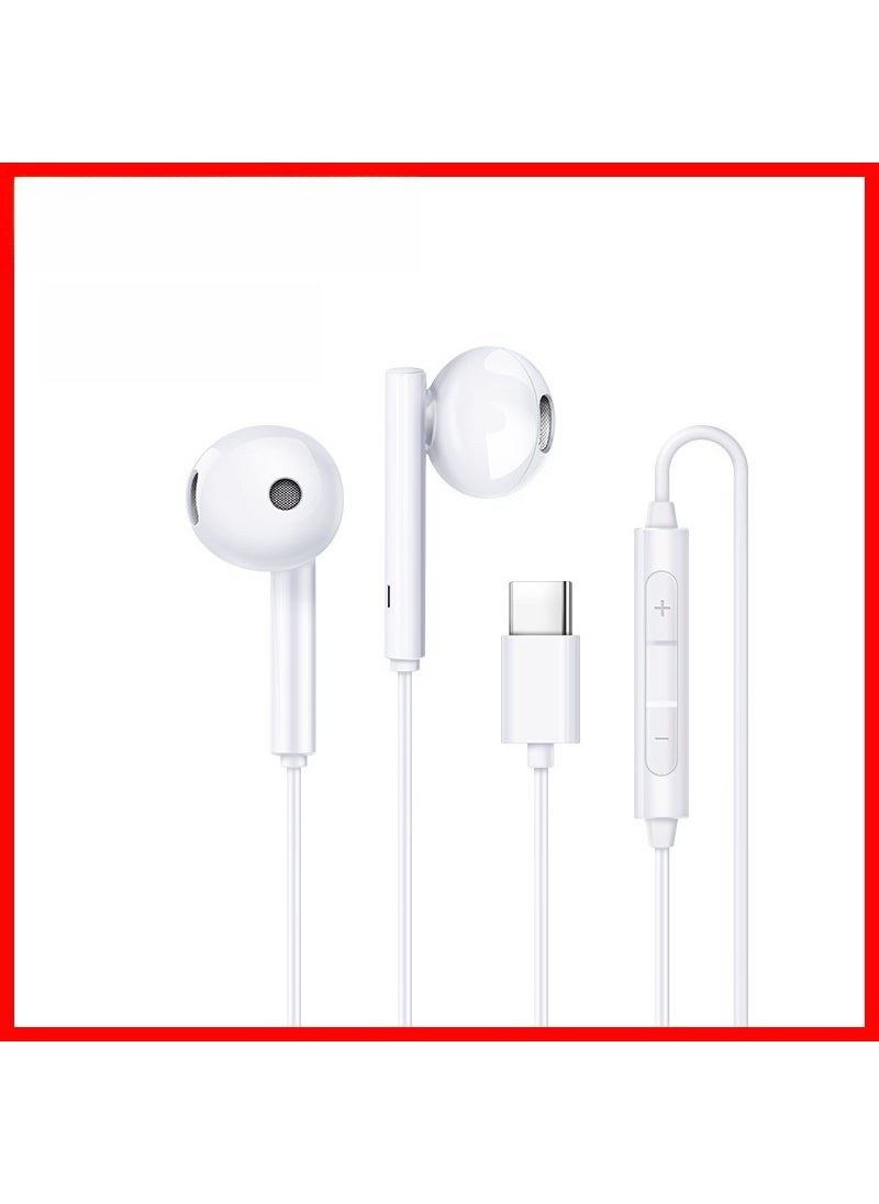 Generic - 3.5mm In-Ear Wired Headphones for Apple Huawei Android [Bag] Q5 headset-Type-C] copper ring speaker - Image 1