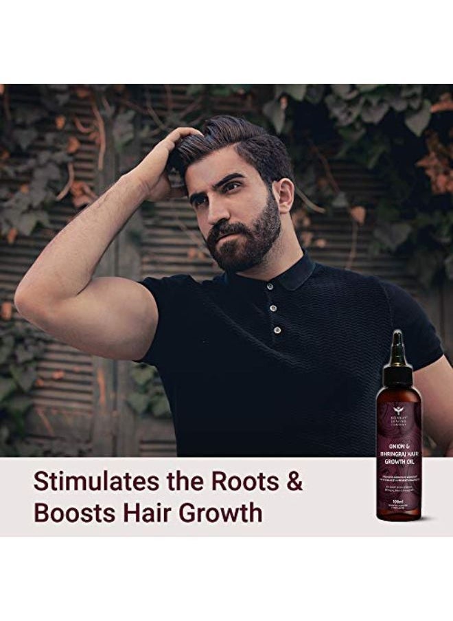 BOMBAY SHAVING COMPANY - Onion And Bhringraj Hair Oil With 4X Growth Action -| 100 Ml - Image 1