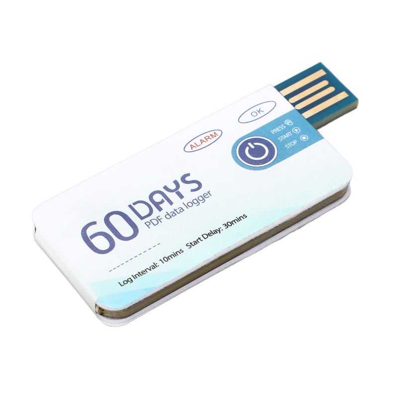 USB Temperature Logger 10000 Data Groups ±0.5℃ Precision - Instant PDF Report Generation Portable Temperature Sensor for Cold Chain Transport Food Medicine Chemical Storage Monitoring - Image 2