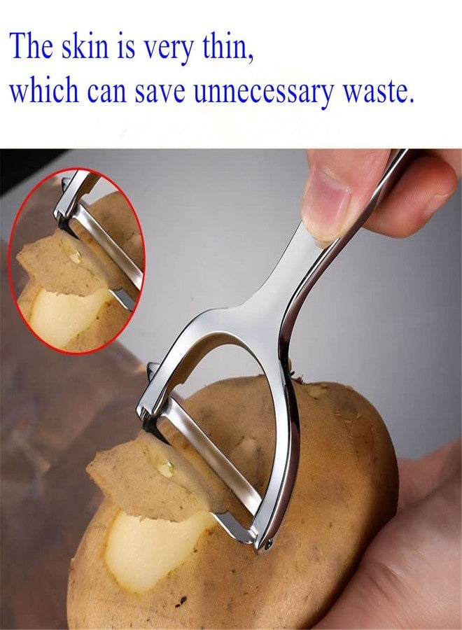 MYOSOTIS Vegetable Peeler,Fruit,Apple, Potato Peeler Stainless Steel Sharp photato Cutter Y-Shaped kitchen Gadget Peeling Portable Home Kitchen Tools-5 Years of Warranty - Image 5