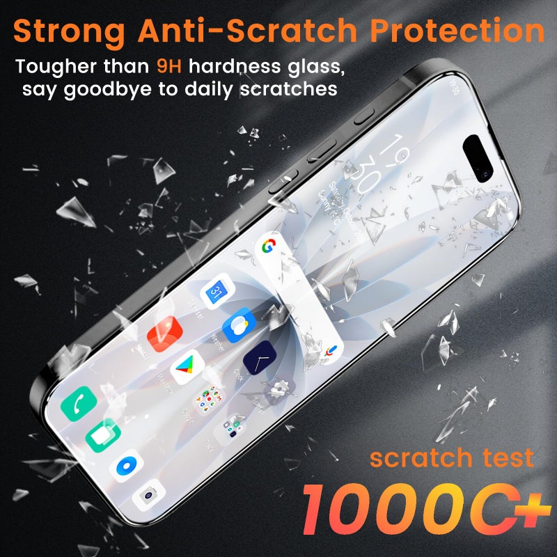 Lesakit 4 Pack Privacy Screen Protector for iPhone 17 6.3-Inch with 4 Pack Camera Lens Protector, Anti Spy Tempered Glass Film 9H Hardness Bubble Free Case Friendly - Image 4