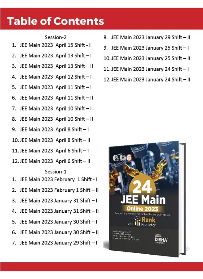 24 JEE Main Online 2023 Previous Year Solved Papers (All sittings) with Rank Predictor  - Image 2