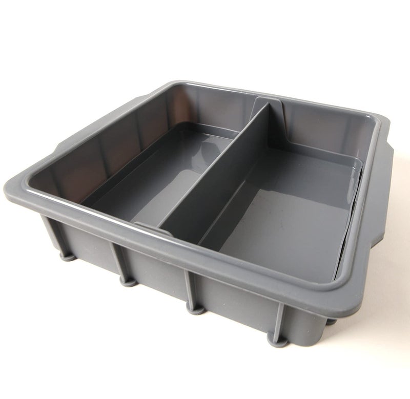 NuWave Silicone Baking Kit with 8x8-inch Baking Pan, Removable Divider Insert & Reusable Cupcake Liners,Gray/Red - Image 4