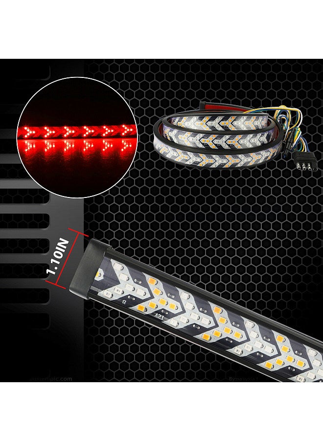 Truck Tailgate Light Bar Light Strip with Red Running Brake Lights Turn Signal Reverse Light  - Image 3